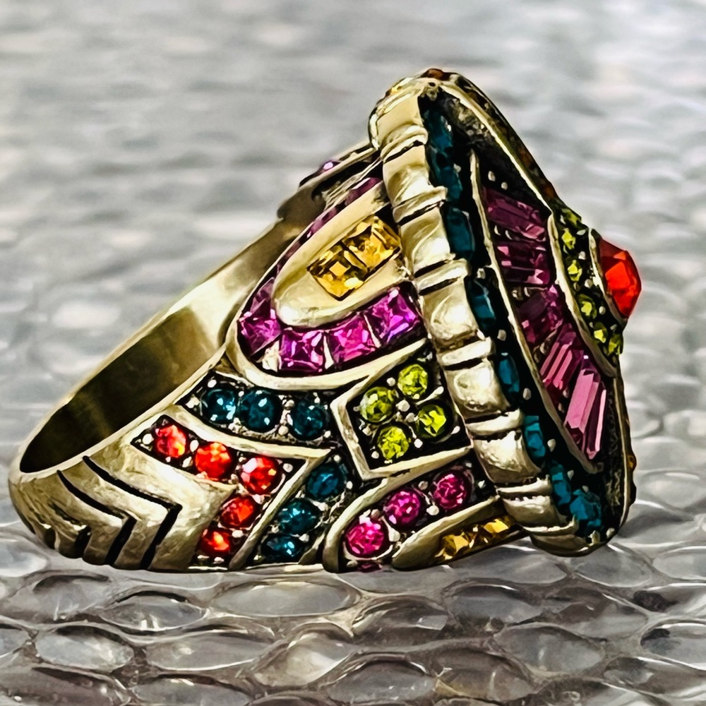 Heidi Daus SIZE 8 Statement Ring 🆕 “Guilty Pleasure” in black ring box - Picture 3 of 10